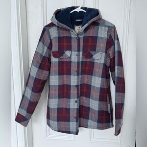 Women's Plaid Hooded Utility Jacket